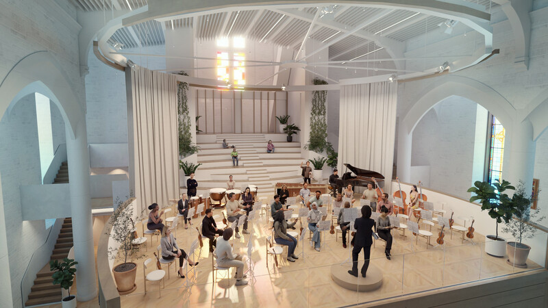 Concept architectural de la mezzanine