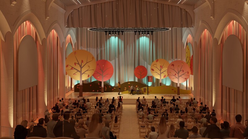 Concept architectural de la salle de théâtre