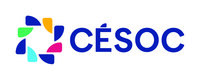 Icône composée de formes colorées (bleu, vert, cyan, rose et orange) formant un cercle. Texte en bleu : CÉSOC.