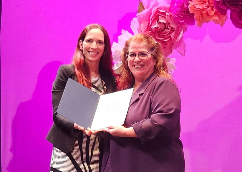 Johanne Lacombe lors de la remise du Prix femmes remarquables d'Ottawa.