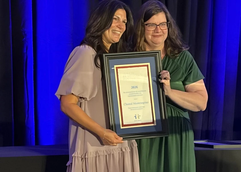 Chantal Montenegrino lors de la remise du Prix de bienveillance du RAEO