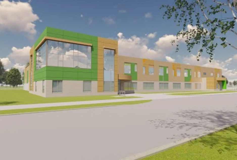 Le plan illustré de la nouvelle école élémentaire catholique Avalon III à Orléans