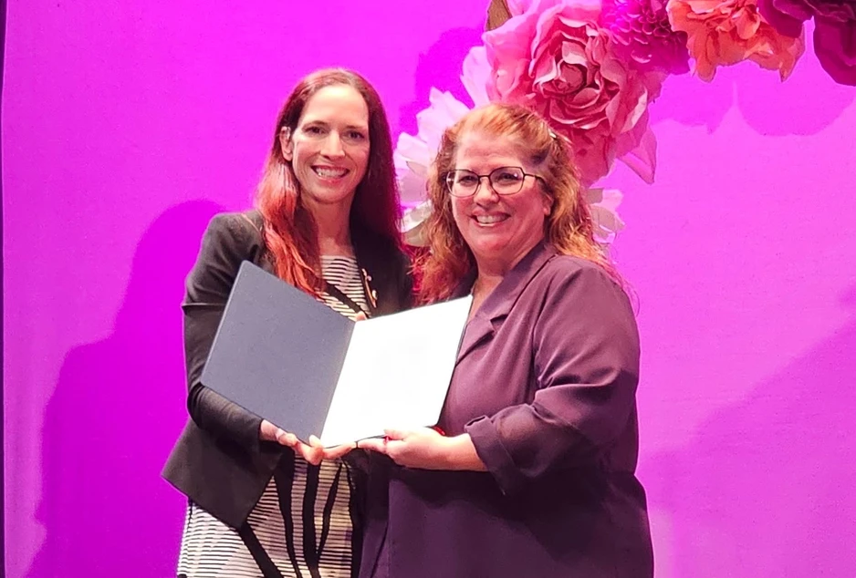 Johanne Lacombe lors de la remise du Prix femmes remarquables d'Ottawa.