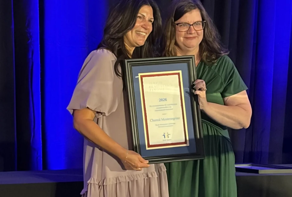 Chantal Montenegrino lors de la remise du Prix de bienveillance du RAEO
