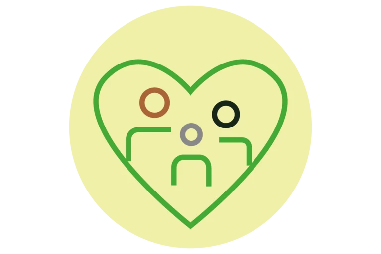 Pilier 1 : Icône d’une famille à l’intérieur d’un cœur