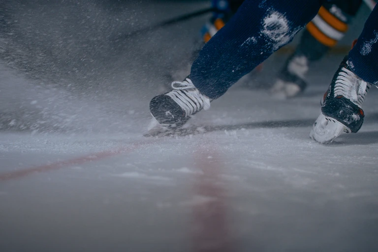 Coup de patin sur la glace