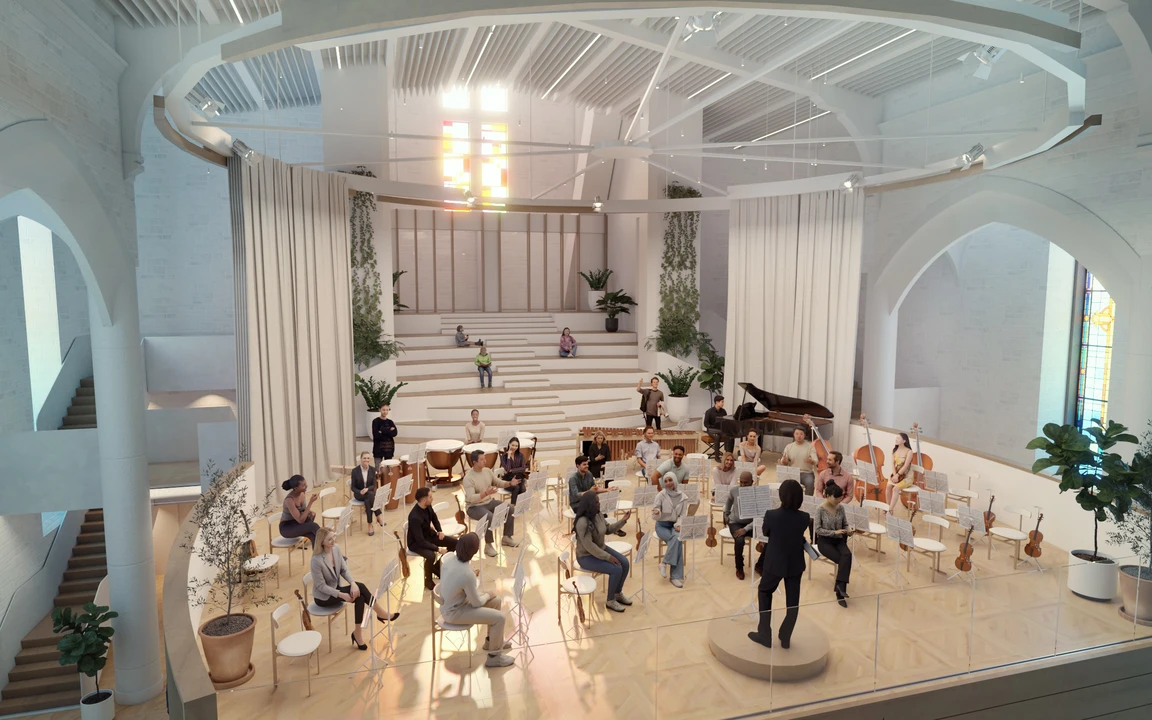 Concept architectural de la mezzanine
