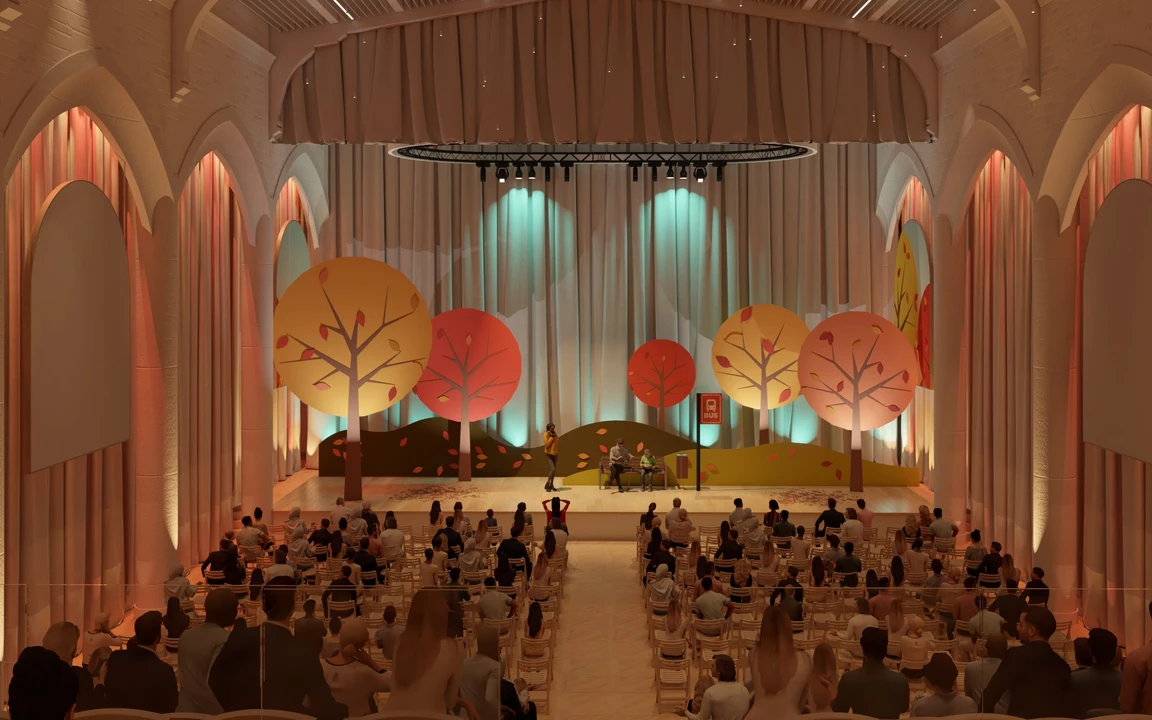 Concept architectural de la salle de théâtre