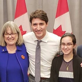 À cette occasion, Kayla Absi fut invitée à rencontrer le Premier Ministre, le très honorable Justin Trudeau